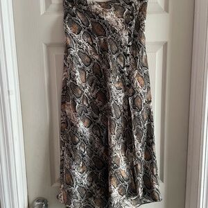 Zara animal print midi skirt size small